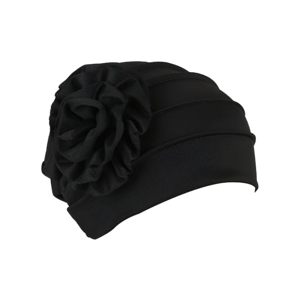 TELOLY Headwear Turbans Muslim Hijab Side Flower Cap