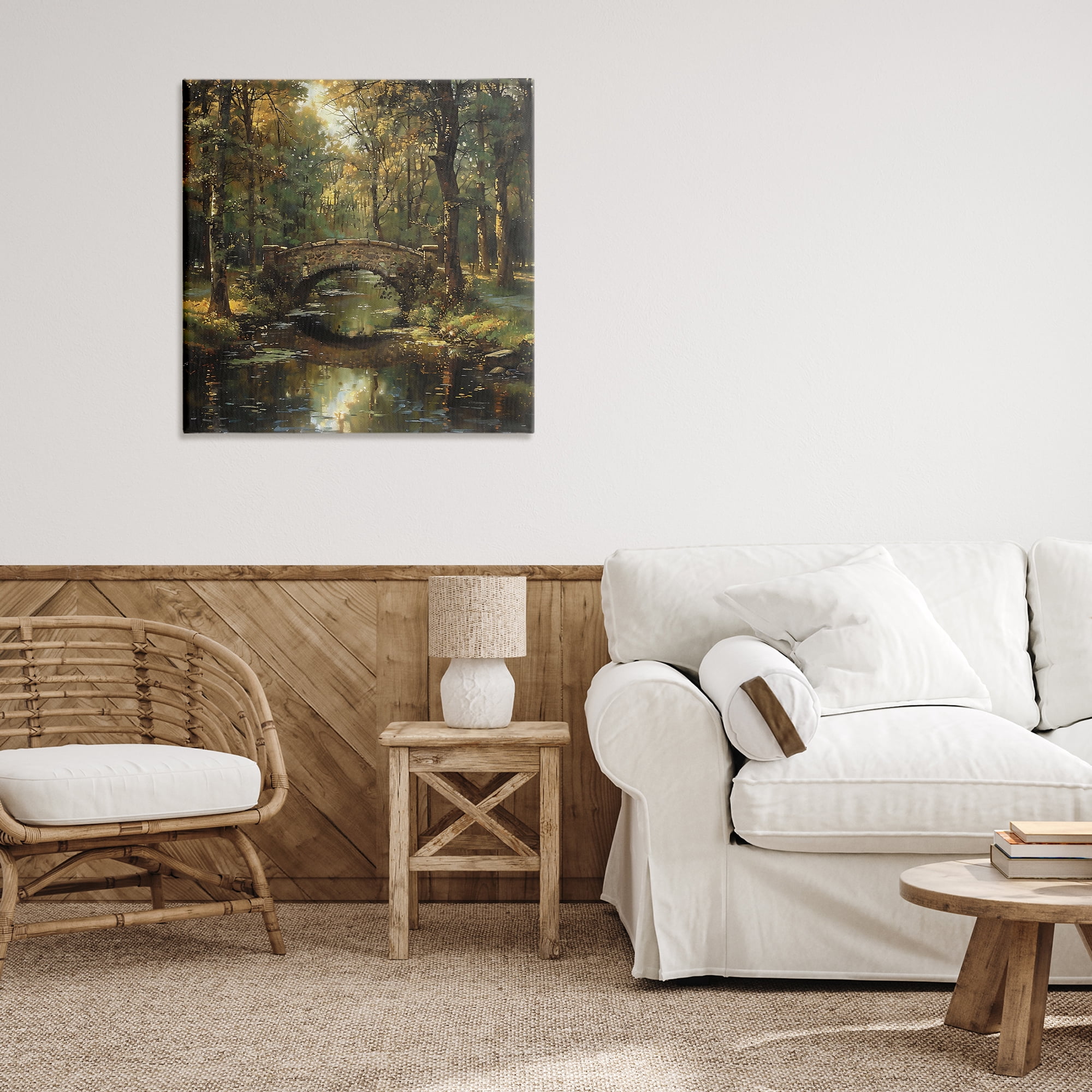 Stupell Industries Forest Bridge in Autumn Light Canvas Wall Art, design by Creative Studio
