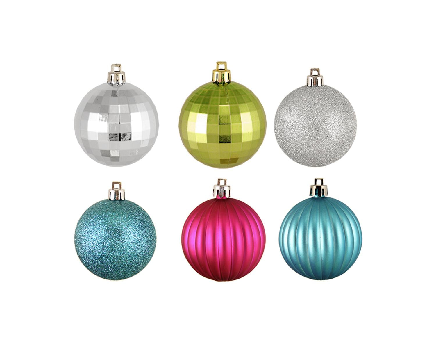 100ct Jewel Tone 3Finish Shatterproof Christmas Ball Ornaments 2.5