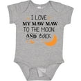 thumbnail image 3 of Inktastic I Love My Maw Maw to the Moon and Back Boys or Girls Baby Bodysuit, 3 of 5