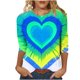 thumbnail image 2 of Xuyuer Valentine's Day 3/4 Sleeve Tee - Ladies' 3/4 Sleeve Printed T-Shirt for Romantic Date Nights, Love-Themed Photo Shoots, Unique Heart Pattern Statement Wear & Couples' Matching Style, 2 of 6