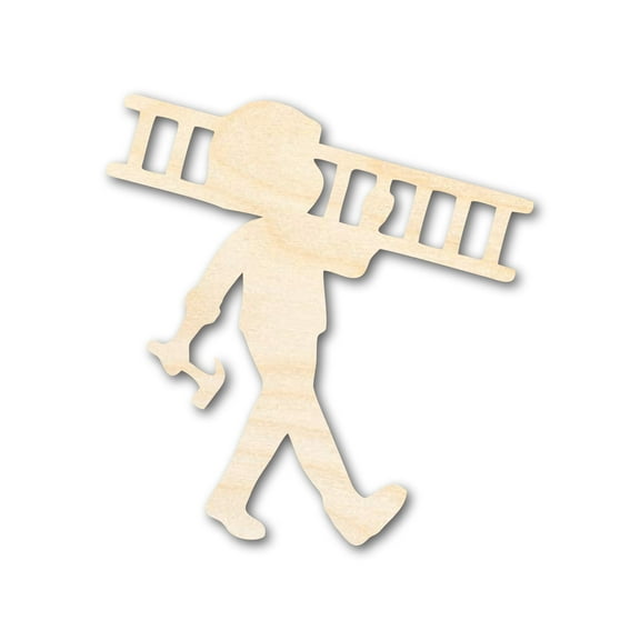 Unfinished Wood Ladder Worker Shape 3" / 1/2"