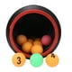 thumbnail image 3 of Actividad recreativa Bolas de números de lotería Juguete de descompresión Pelota de ping pong con cubo plegable Amarillo, 3 of 8