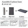thumbnail image 6 of 48x 12 Inch Piano Bench Cushions for Indoor Furniture with Ties Non Slip Kitchen Dining Room Bench seat Cushion for Shoe Storage Ottoman Window Settee Pad, Gray, 6 of 11