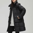 thumbnail image 5 of jtjvou Women Long Puffer Coat Winter Warm Hooded Jacket Long Full Length down Jacket with Pockets Black L, 5 of 7