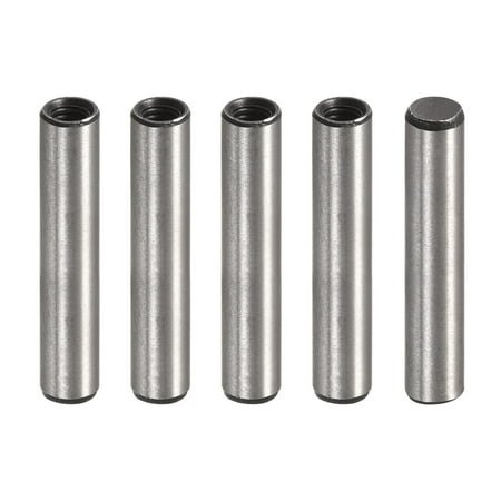 

M4 Internal Thread Dowel Pin 5 Pack 6x30mm Chamfering Flat Carbon Steel Cylindrical Pin