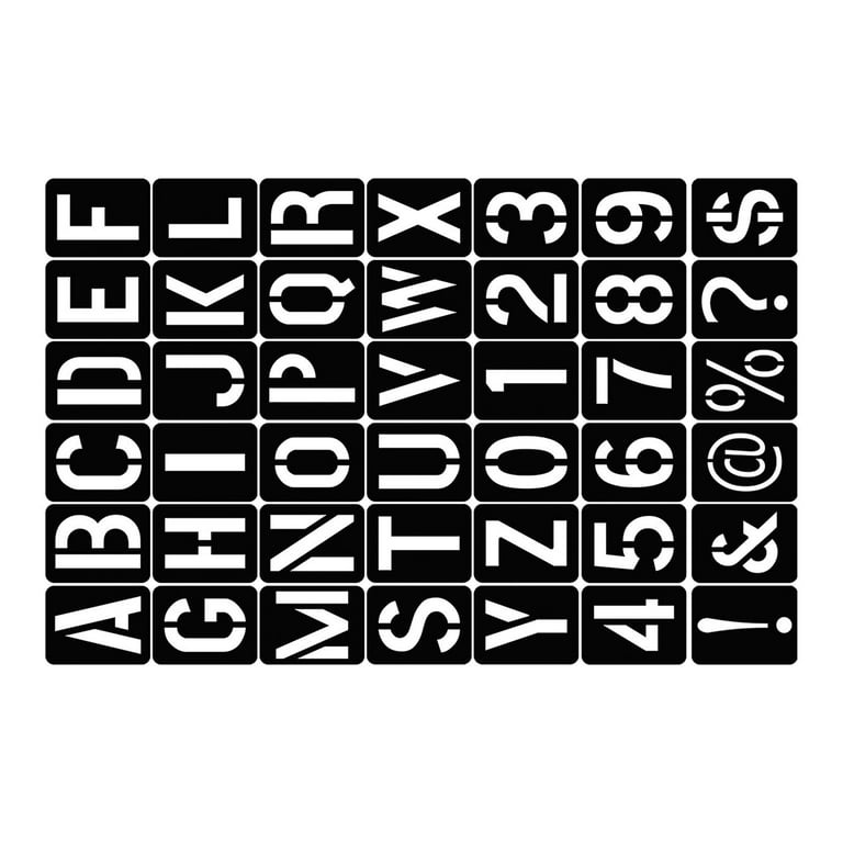  42Pcs Letter Stencils Symbol Numbers Craft Stencils
