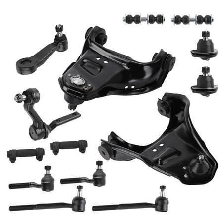 14pc Complete Front Upper Control Arm Lower Ball Joint Suspension Kit for 99-05 Chevy S10 Blazer 99-04 GMC Sonoma Jimmy 4WD (Best Ar 15 Complete Upper Assembly)