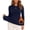 Navy, variant on Fnooota Thermal Tops for Women, Long Sleeve Winter Warm Crew Neck Stretch Womens Base Layers Underwear Gray Size S