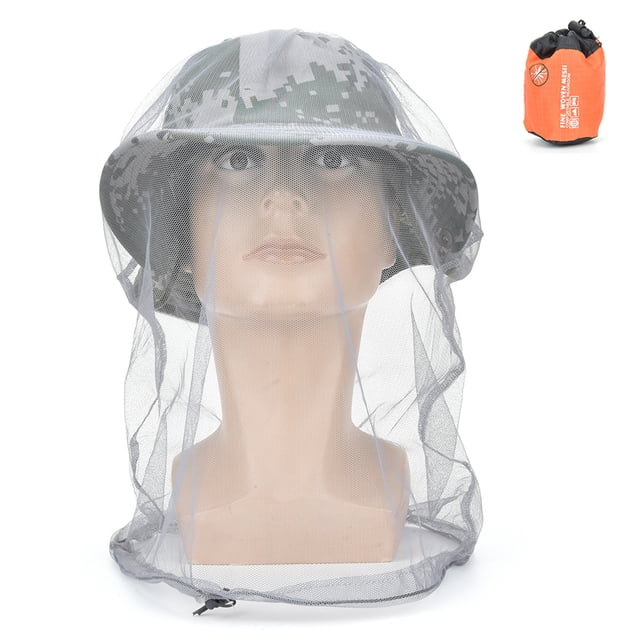 Paquete de 5 sombreros de mosquitero para exteriores, transpirables, con protección contra insectos, para pesca y viajes, de color gris