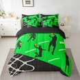 thumbnail image 2 of Erosebridal Teens Basketball Bedding Sets Twin Size, Green Comforter Sets with Sheets, Modern Ball Sports Decor, Reversible 7pcs, 2 of 6