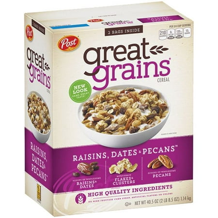 Product of Post Great Grains Raisins, Dates and Pecans, 40.5 oz. [Biz (Best Brand Of Raisins)