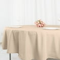 thumbnail image 4 of BalsaCircle 6 Pieces 90" Nude Round Polyester Tablecloths Fabric Table Cover Linens, 4 of 8
