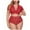Rouge, variante sur DPTALR Lingerie Aguichant pour Femmes Grande Taille en Dentelle Ensemble de Pyjama Aguichant