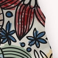 thumbnail image 2 of Simply Daisy 70" W x 73" H Zentangle Floral Floral Print Polyester Shower Curtain, Red, 2 of 3