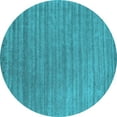 thumbnail image 1 of Ahgly Company Indoor Round Abstract Light Blue Contemporary Area Rugs, 3' Round, 1 of 4