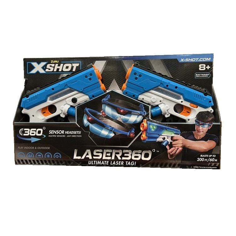 Laser Tag Game Kids Electronic 2 Blaster Gun Battle Set 60m Shooting Range 
