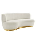 thumbnail image 2 of Modway Kindred Boucle Upholstered Upholstered Fabric Sofa in Gold Ivory, 2 of 8