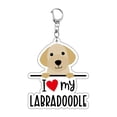 thumbnail image 2 of Clearance! Valentine's Day Flat English Love Dog Key Chain Dog Picture Image Key Ring Backpack Pendant Gift All Kinds Of Different Dog Valentine's Day, 2 of 9
