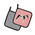 thumbnail image 2 of Caroline's Treasures Cyldesdale Horse Pink Check Pair of Pot Holders, 2 of 3