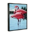 thumbnail image 4 of Stupell Industries Flamingos Balancing on Shore Animals & Insects Painting Black Floater Framed Canvas Art Print Wall Art, 25 x 31, 4 of 10