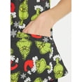 thumbnail image 3 of Dr. Seuss Grinch Women's Print V Neck Scrub Top, Sizes S-3XL, 3 of 5