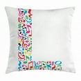 thumbnail image 1 of Letter L Throw Pillow Cushion Cover, Capital L Sign with a Musical Inspiration Design Vibrant Color Palette ABC Print, Decorative Square Accent Pillow Case, 18 X 18 Inches, Multicolor, by Ambesonne, 1 of 2