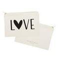 thumbnail image 2 of Love Cotton Canvas Cosmetic Bag, 2 of 4