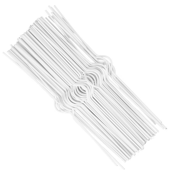 Hemobllo 100Pcs Flexible White Iron Hooks for Calendar and Poster Hanging with Sturdy Secure Support
