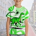 thumbnail image 2 of CAIXIA Kids Tie Dye Shirt Size 6-18 Dinosaur Shirt For Boys Hippies Senior Short Sleeve Tees Tie-Dye T Shirt For Boys Girls, 2 of 7