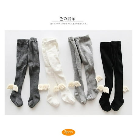 

3pcs Winter Autumn Baby Girl Warmer Knit Tights Children Wings Leggings Pants Stockings Pantyhose Cotton