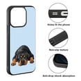 thumbnail image 2 of WIRESTER Shockproof Soft Rubber Cover Case for Apple iPhone 14 Pro Max 6.7" 2022, Rottweiler Dog Lying Down Looking Up On Light Blue Background, 2 of 5