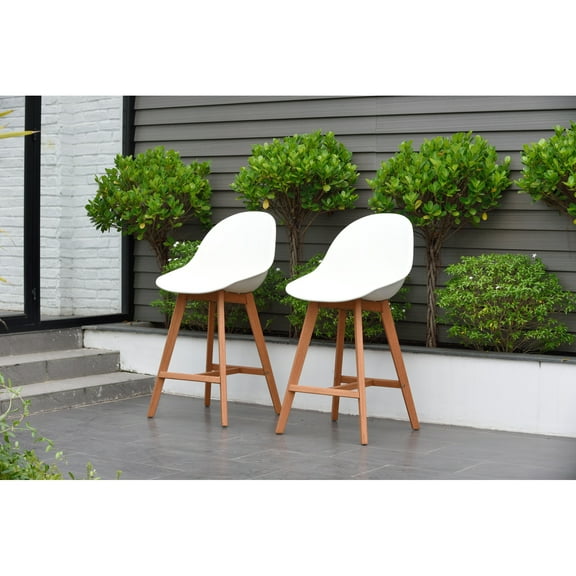 Amazonia Wood 2 Piece Barstool Set