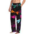 thumbnail image 2 of Balery Colorful Dragonflies print Men's Pajama Pants,Ultra Lightweight Pjs,Lounge Pant-XX-Large, 2 of 9