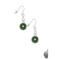 thumbnail image 3 of Delight Jewelry Silvertone 3-D Green Enamel Kiwi Silver tone Infinity French Earrings, 3 of 4