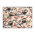 thumbnail image 3 of WOBOGO Naughty Monkey Carpet Non-Slip Rugs Soft Doormat 80×58in Living Dining Room Bedroom Decorative, 3 of 7