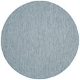 thumbnail image 2 of SAFAVIEH Courtyard Morven Chevron Stripes Indoor/Outdoor Area Rug, 7'10" x 7'10" Round, Navy/Grey, 2 of 6