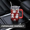 thumbnail image 7 of Stylish Dog Pattern Travel Mug - 40oz Leakproof Tumbler with Straw & Handle - Ideal Gift for Women Who Love Puppies, 7 of 7