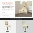thumbnail image 7 of LKJYER Round Back Dining Chair Cover Stretch Chair Cover for Dining Room Kitchen Elastic Fitting Dining Chair Covers Solid Color Dining Chairs Slipcovers Chair Protector Cover for Hotel, 7 of 7