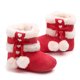 thumbnail image 4 of WORGEOUS 1 par de botas navideñas para bebés con lazo de invierno, prewalker de algodón cálido para niños pequeños, 4 of 7