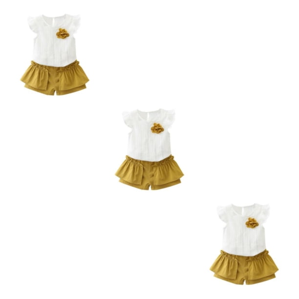 Minnieouse 2 unids/set niña primavera moda Top conjunto corto sin mangas chaleco pantalones Kit ropa regalo de cumpleaños tamaño 11 Type1 NO1