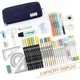 thumbnail image 2 of Large Capacity Pencil Case 3 Compartment Pouch Pen Bag for School Teen Girl Boy Men Women (Navy), 2 of 5