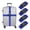 Dark Blue, variant on MECCANIXITY Luggage Straps with Combination Lock Adjustable Suitcase Belt Strap for Suitcase Briefcase Backpack Travel, Gray-Orange, Pack of 4