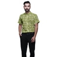 thumbnail image 1 of BESTMAN Casual Printed Shirts For Men Slim Fit Button Down Short Sleeve Shirt, 1 of 1