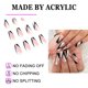 thumbnail image 4 of 24 piezas de uñas postizas cuadradas medianas XCF acrílicas francesas con pegamento en las uñas, 4 of 4