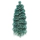 thumbnail image 1 of Xiao Hua Extensiones de cabello sintético trenzado de ondas profundas y rizado para mujer, de 18 pulgadas, color verde pavo real., 1 of 2