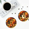 thumbnail image 5 of Disketp Halloween Banner Symbols Funny Coasters,6 Pcs Leather Coasters With Holder, Perfect Housewarming Hostess Gifts,Protect Furniture From Water Marks Scratch And Damage, 5 of 9