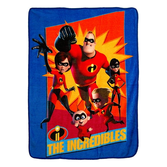 Disney Incredibles 2 Family Heroes 46" x 60" Super Plush Throw Blanket