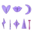 thumbnail image 2 of 9pcs Bikini Privates Shaving Stencil Set Female Pubic Hair Trimmer Shaver, 2 of 4