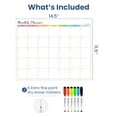 thumbnail image 5 of Clever Clean Non-Magnetic Dry Erase Calendar for Fridge, Reusable Calendar with 6 Dry Erase Markers, Dry Erase Fridge Calendar, Whiteboard Calendar Sticks to Any Smooth Surface, 5 of 6